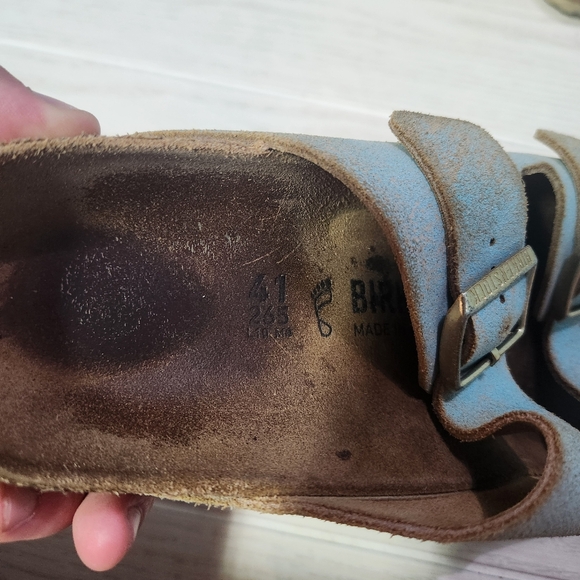 Birkenstock Blue suede sandals - Picture 4 of 5